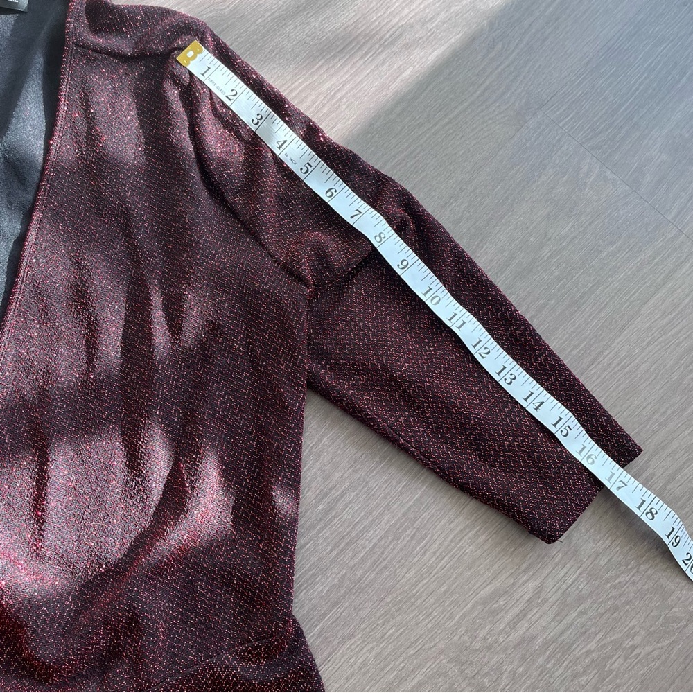 ARTIZAN ROBIN BARRE Red & Black Glitter Jacket - Picture 6 of 14